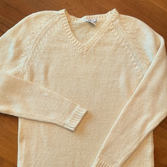 Studio B 100% Wool substantial tall cozy retro creamy long line knit pullover. - Picture 1 of 8